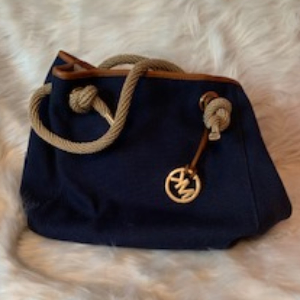 MICHAEL Micael Kors Women's Blue Rope Handle Tote